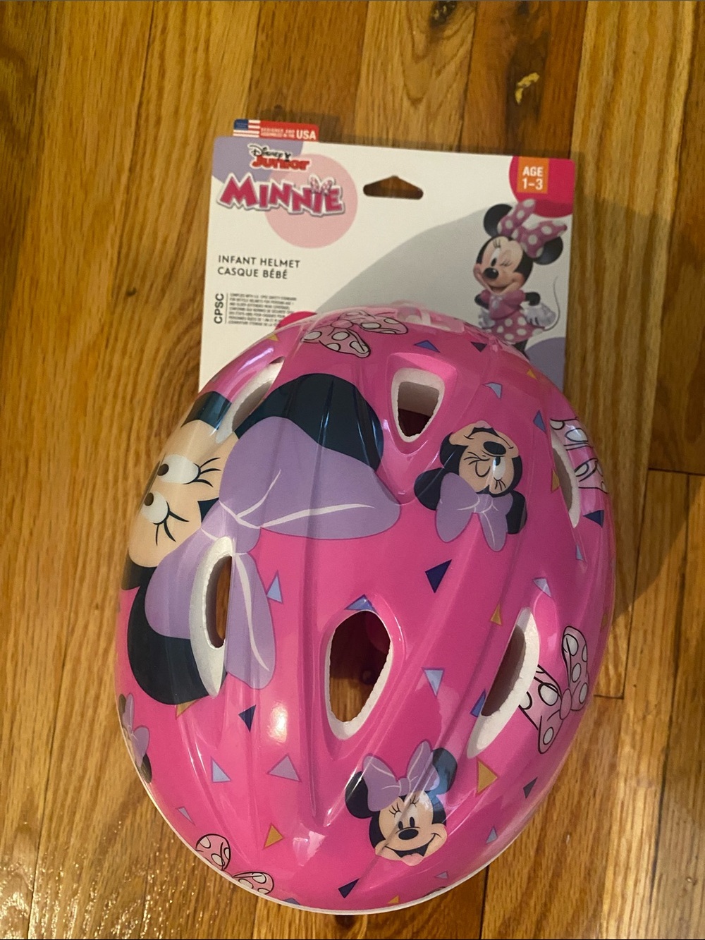 Minnie Mouse bike helmet